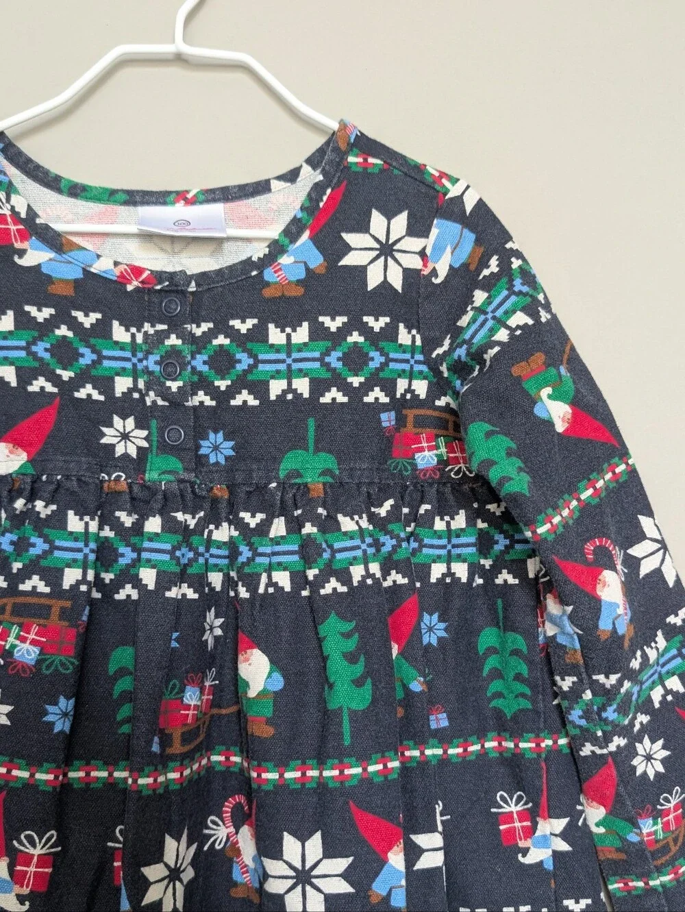 Hanna Andersson Flannel Nightgown In Gnome Sweet Gnome Size 4